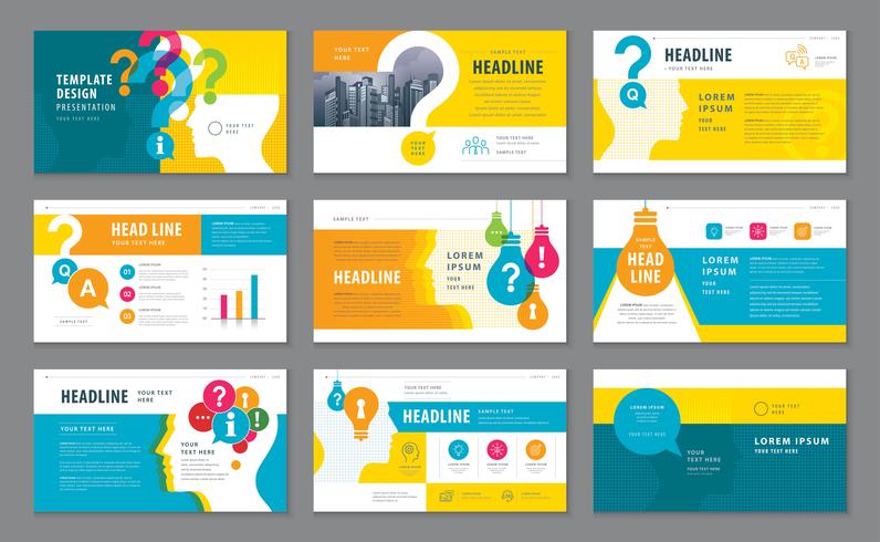 Modèles de présentation, éléments d&#39;infographie Ensemble de conception de modèle vecteur