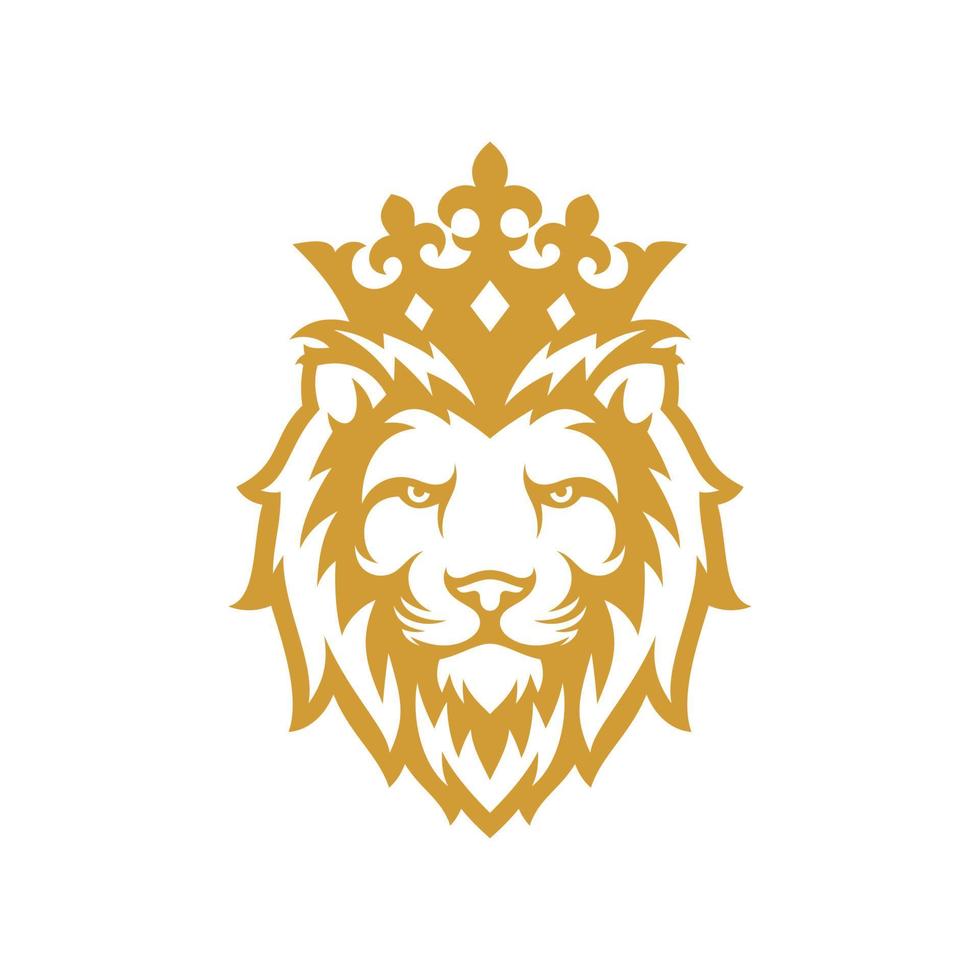 modèle de vecteur d'image logo roi lion de luxe