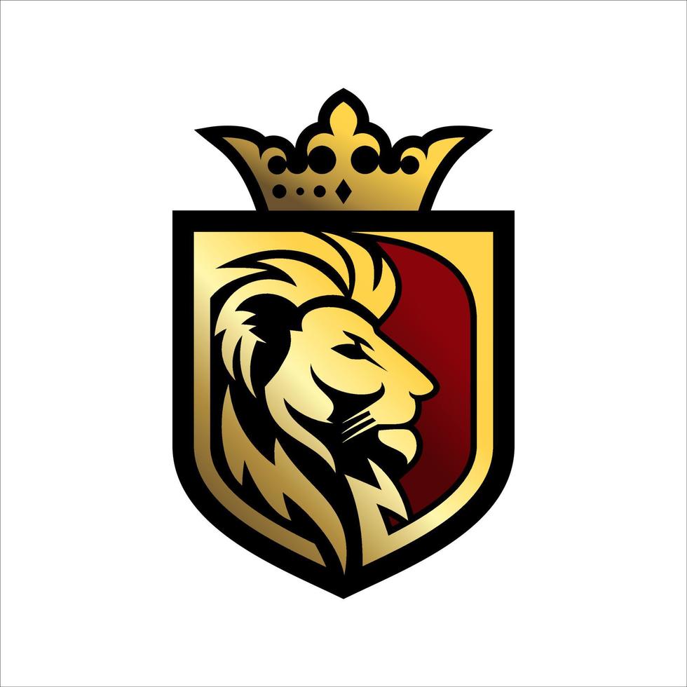 modèle de conception de logo tête de lion vecteur