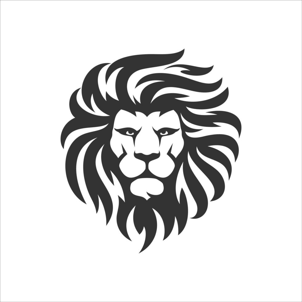 modèle de conception de logo tête de lion vecteur