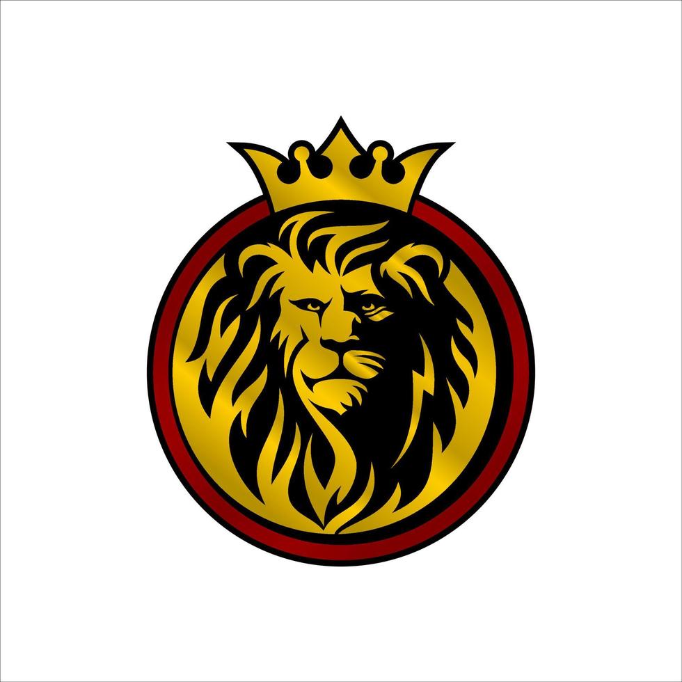 tête de lion modèle de conception de logo illustration vectorielle vecteur