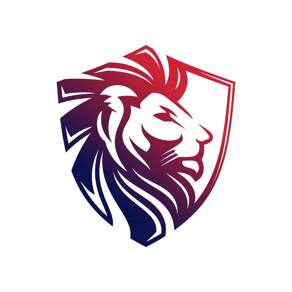 modèle de conception de logo tête de lion vecteur