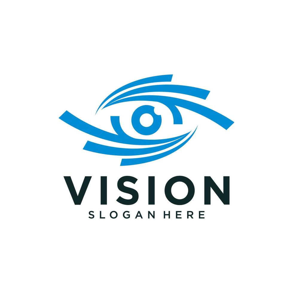 modèle de vecteur de logo de vision abstraite