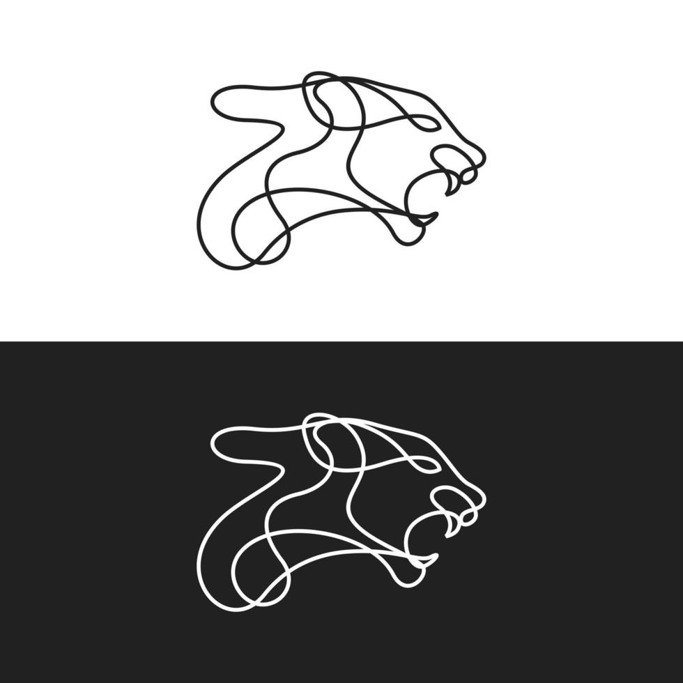 lionne lineart logo modèle illustration vectorielle vecteur