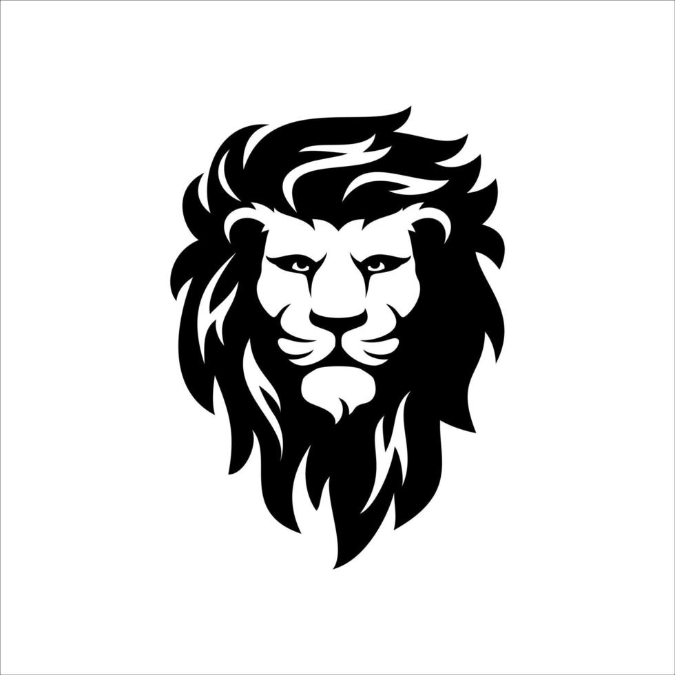 modèle de conception de logo tête de lion vecteur