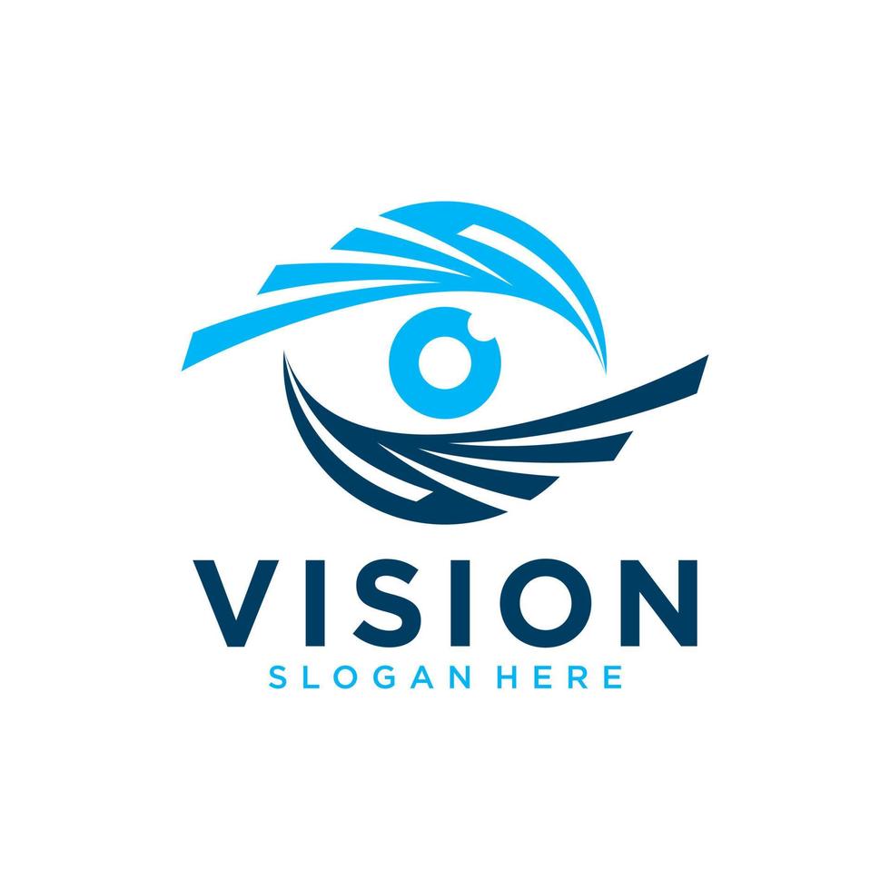 modèle de vecteur de logo de vision abstraite