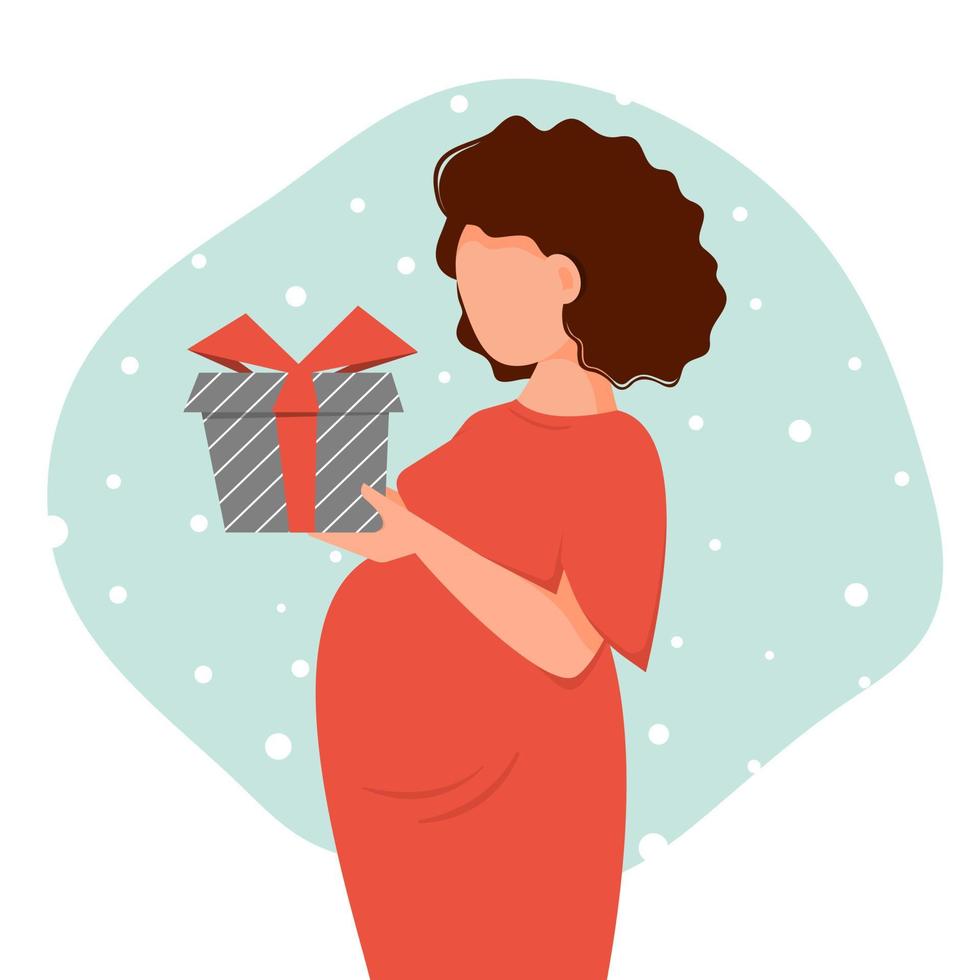 la femme enceinte et l'homme tiennent des cadeaux dans ses mains