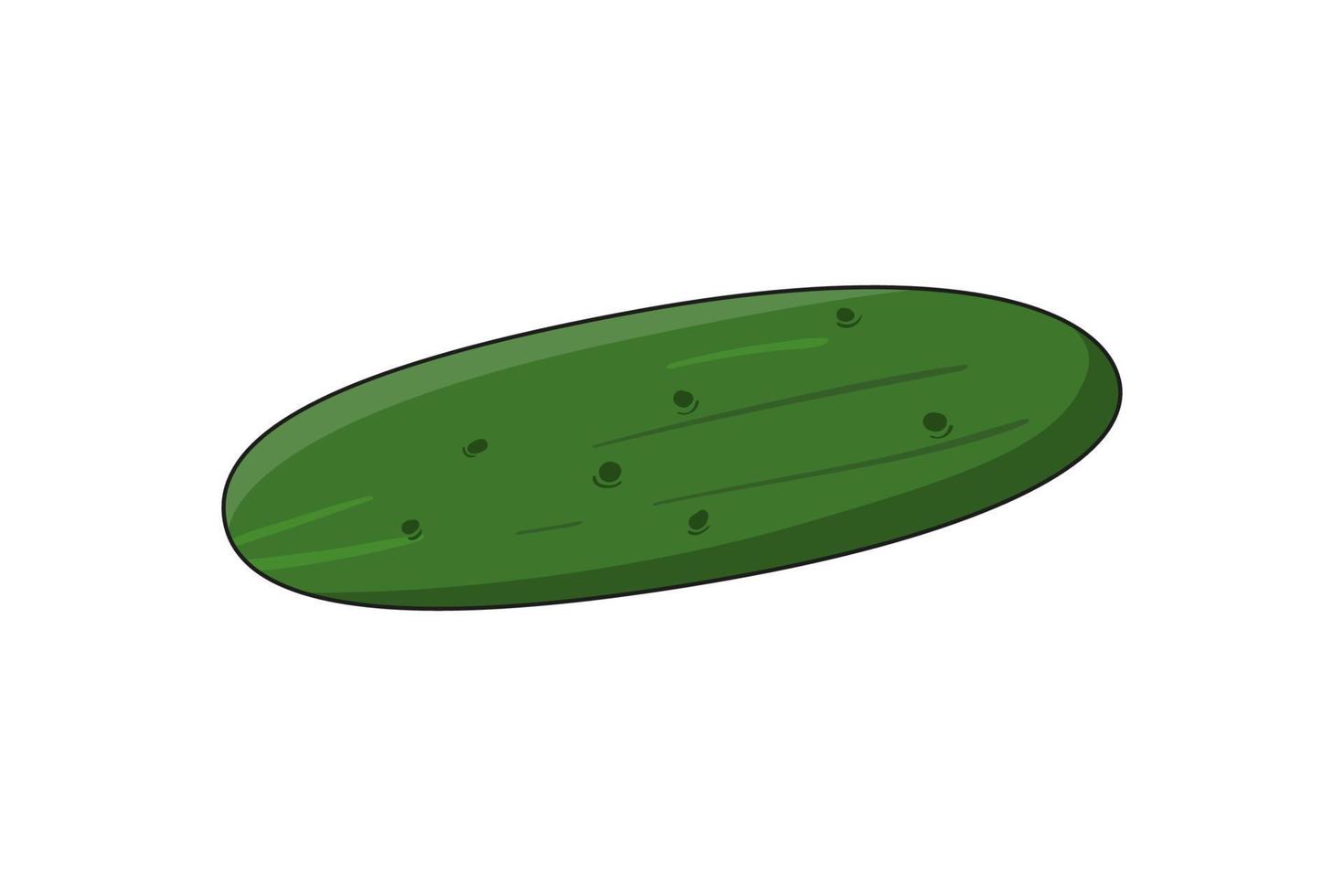 illustration vectorielle de concombre en style cartoon vecteur