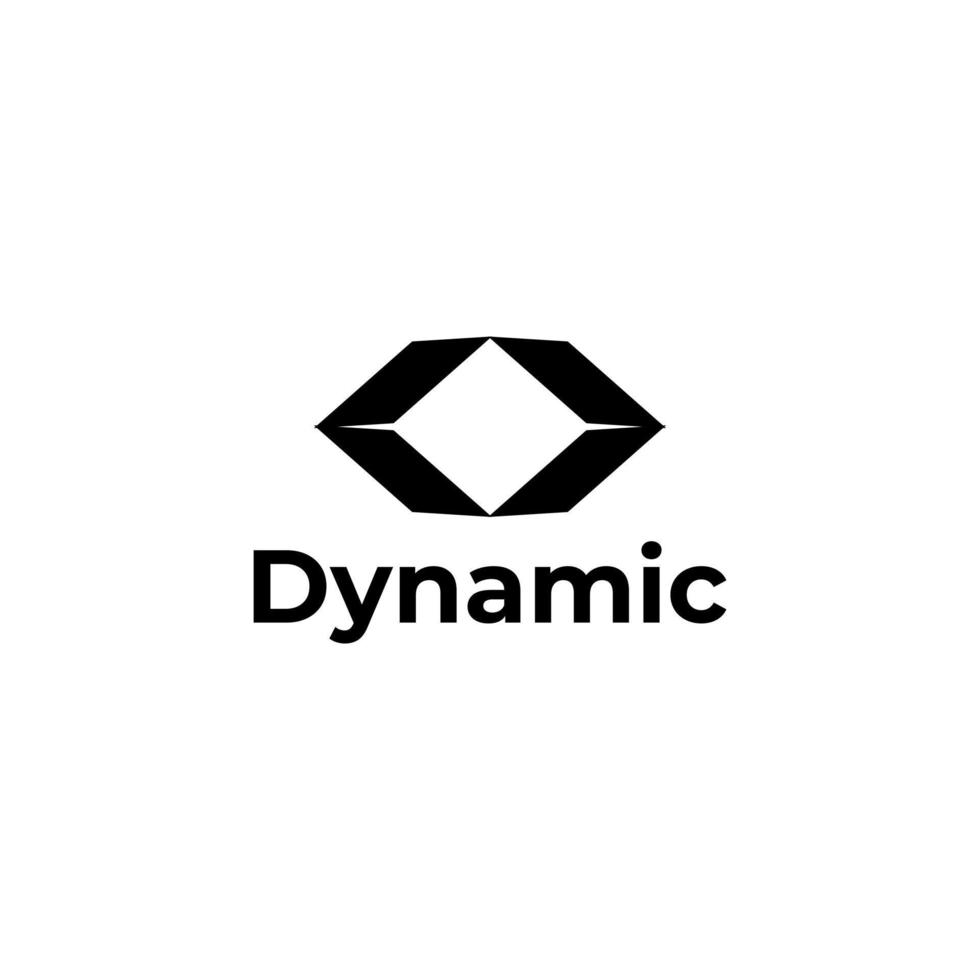 logo plat moderne de technologie abstraite de flèche dynamique vecteur