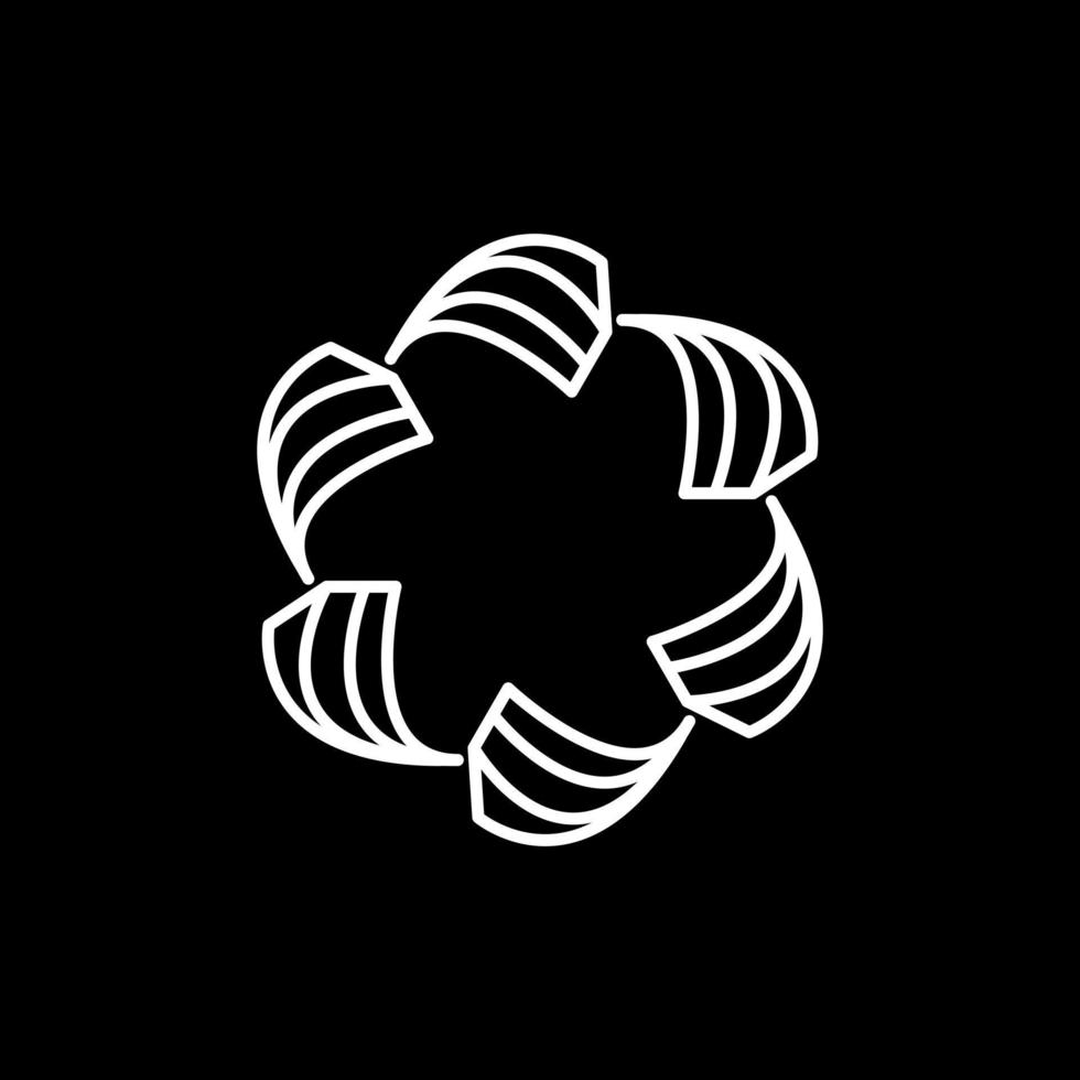 logo tech star de rotation abstraite vecteur