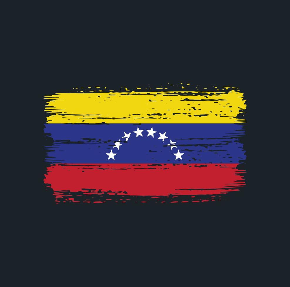 coups de pinceau du drapeau du venezuela. drapeau national vecteur