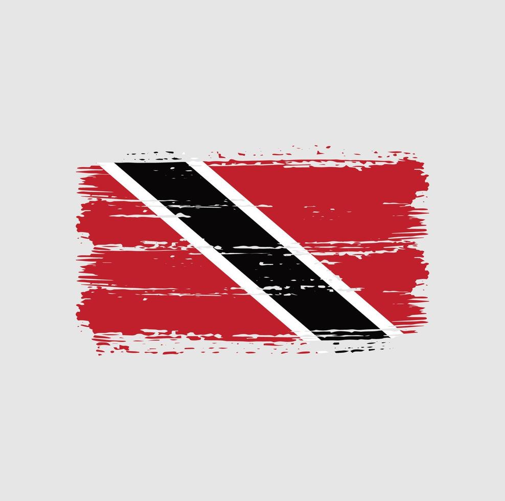 coups de pinceau du drapeau de trinité-et-tobago. drapeau national vecteur