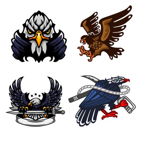 Eagle, logo mascotte vecteur