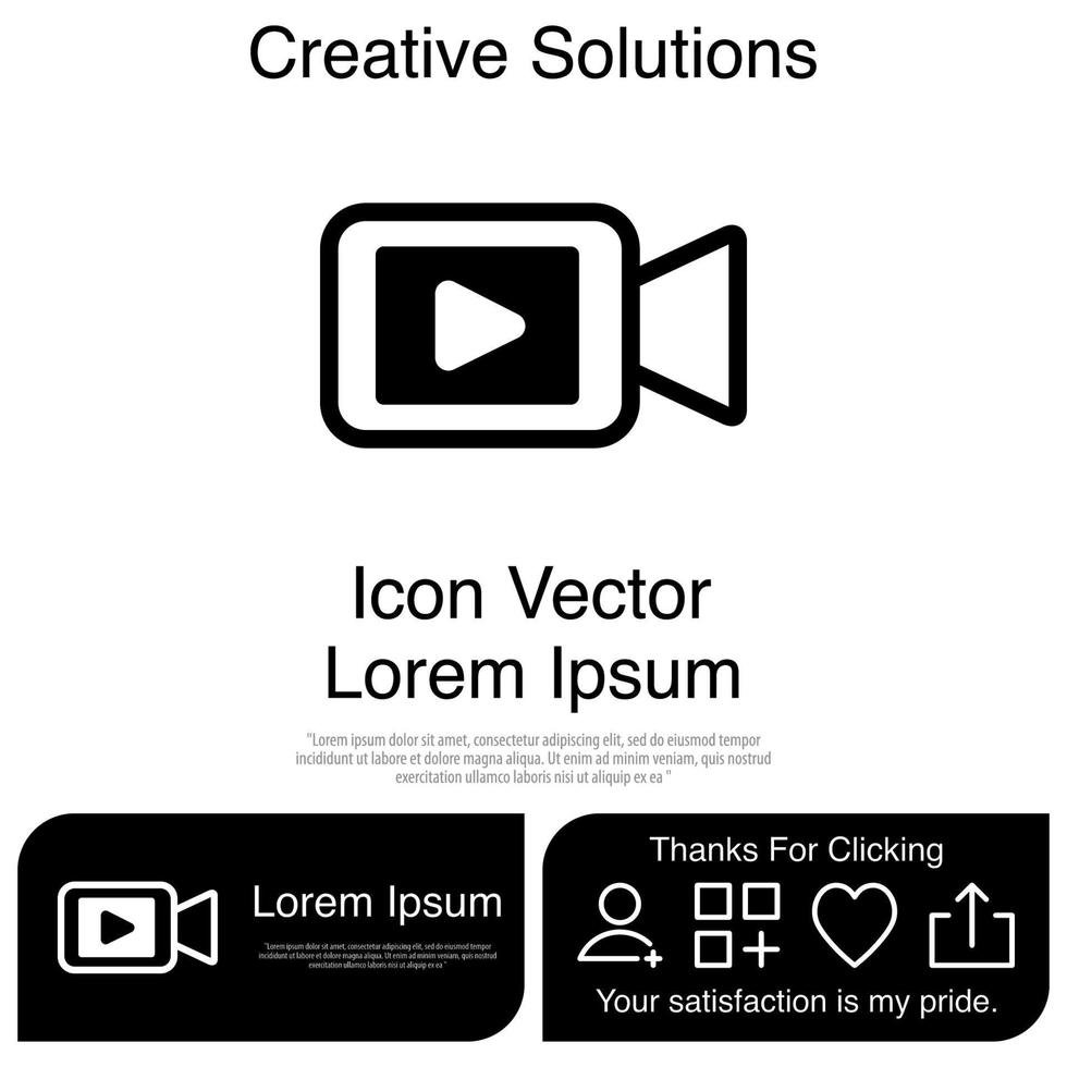 caméra vidéo icône vecteur eps 10
