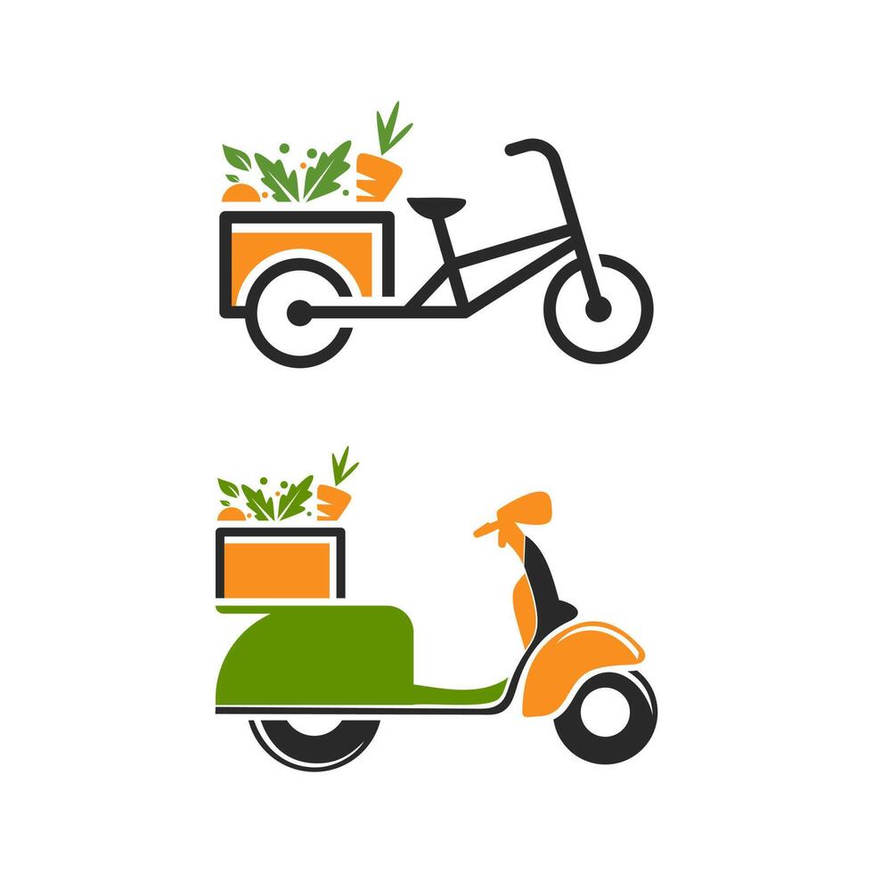 illustration de livraison de fruits et légumes vecteur