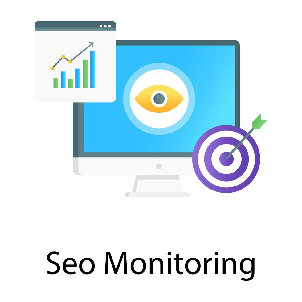 vecteur de gradient moderne de surveillance seo