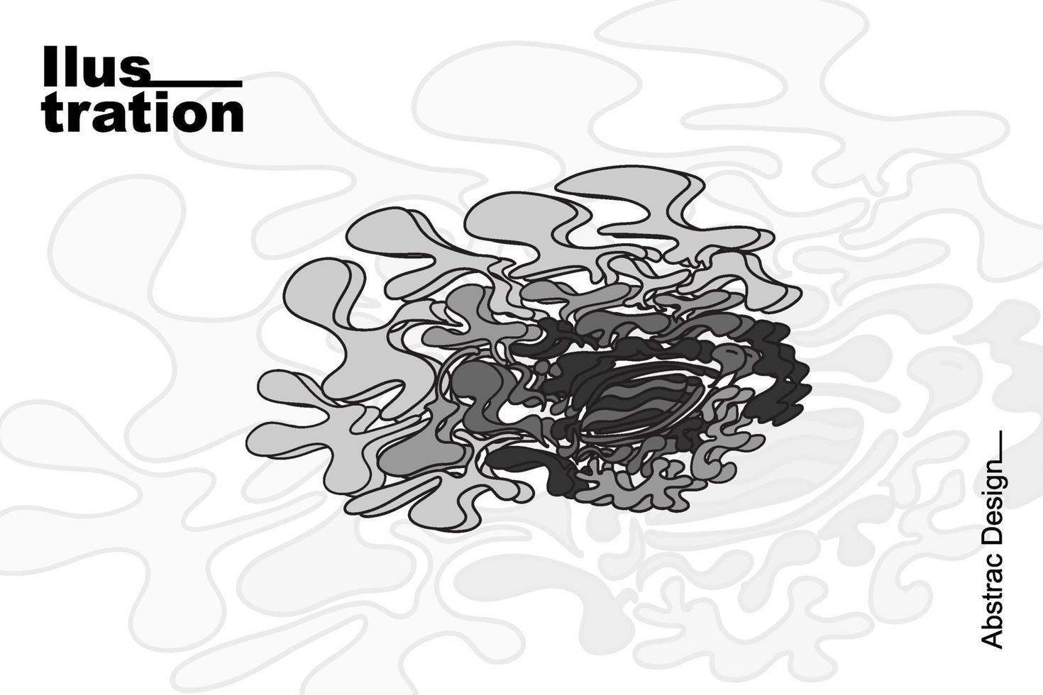 illustration de doodle abstrait coloré pour la page de destination, l'arrière-plan, le matériel imprimé et l'histoire des médias sociaux vecteur