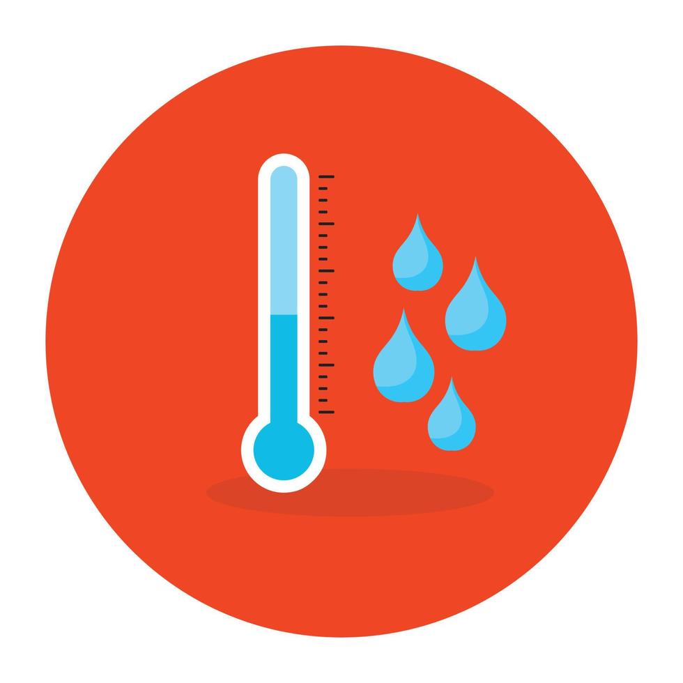 icône de conception colorée de l'humidité de la température vecteur