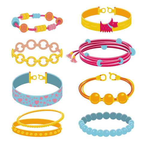 Collection d&#39;accessoires de bracelet vecteur