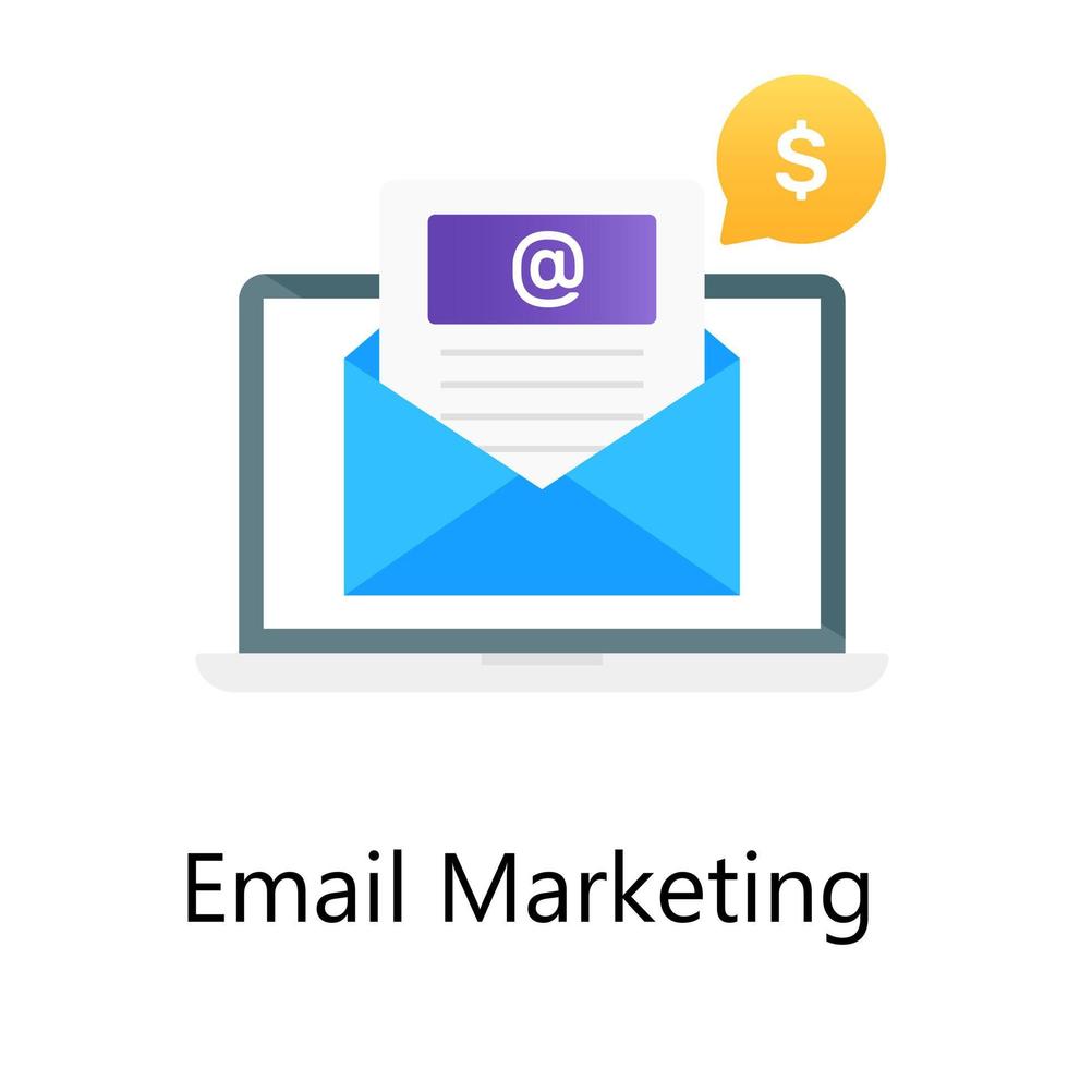 promotion en ligne, vecteur de gradient du marketing par e-mail