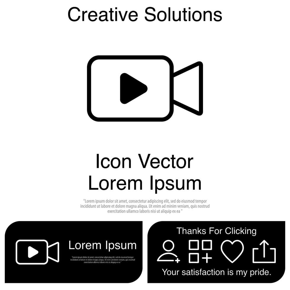 caméra vidéo icône vecteur eps 10