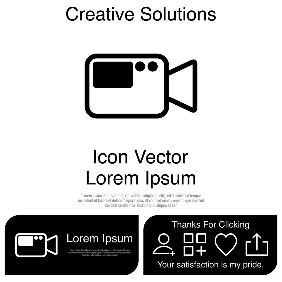 caméra vidéo icône vecteur eps 10