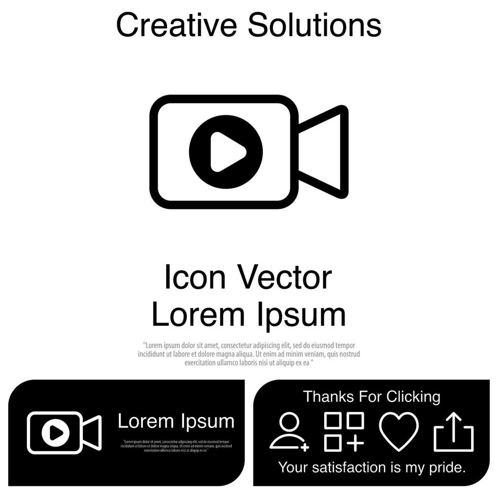 caméra vidéo icône vecteur eps 10