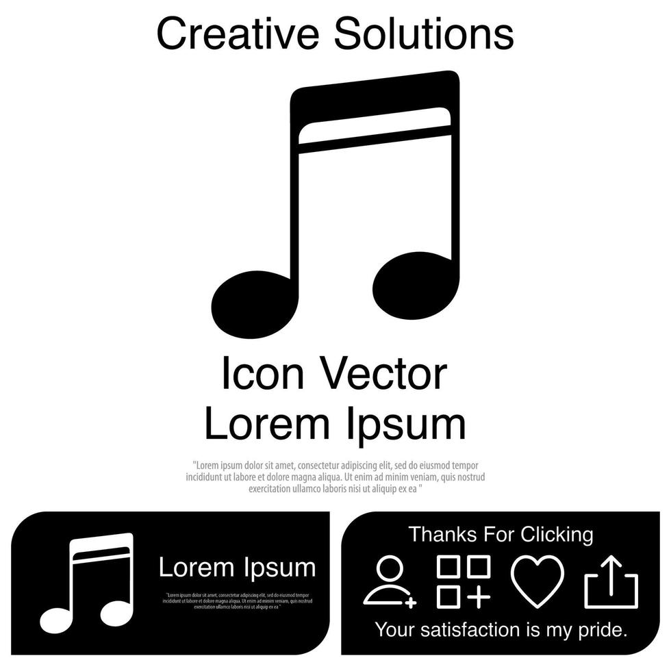 icône de note de musique vecteur eps 10