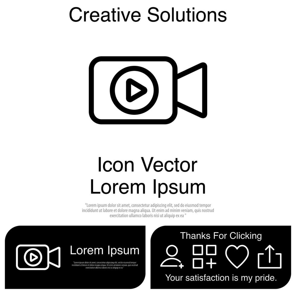 caméra vidéo icône vecteur eps 10