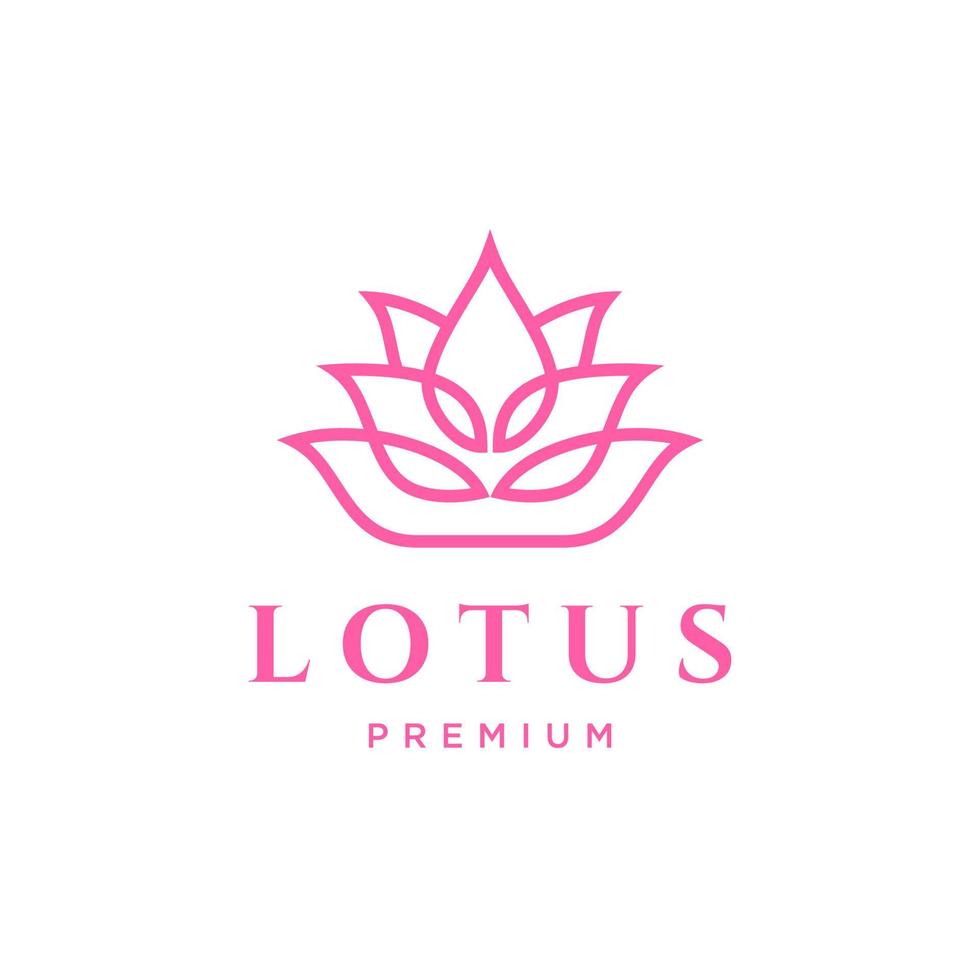 fleur de lotus logo abstrait beauté spa salon vecteur