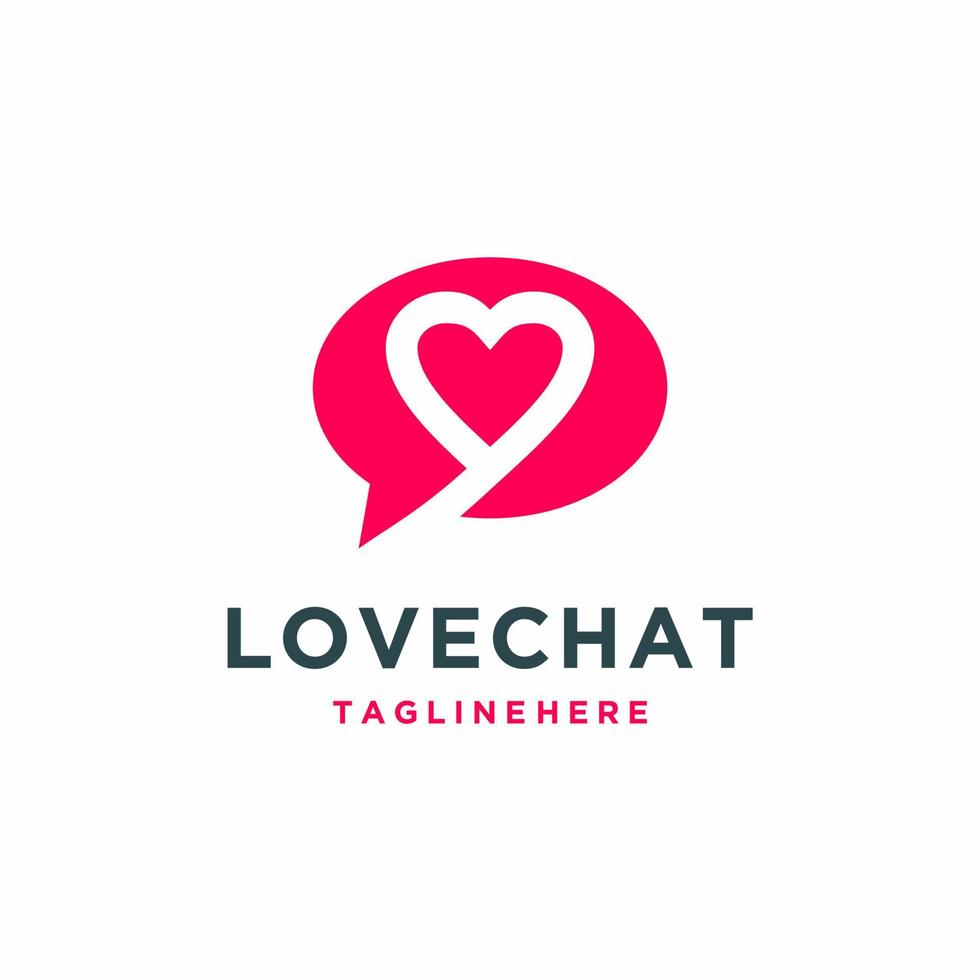 logo d'amour et de chat. illustration vectorielle de l'icône du logo de l'application de rencontres vecteur