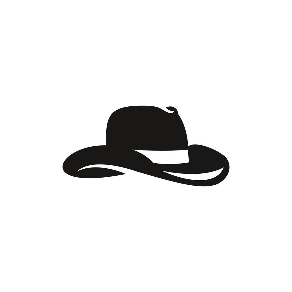 chapeau de cowboy occidental silhouette illustration vectorielle vecteur
