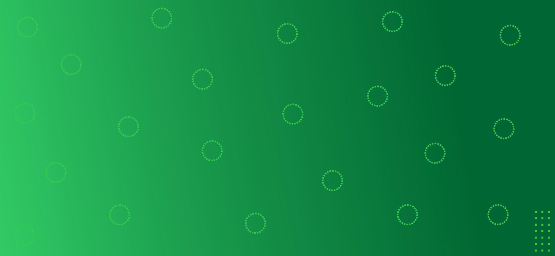 conception de dégradé vert minimal avec des ornements de cercle. adapté à la conception Web, aux affiches et aux panneaux d'affichage vecteur