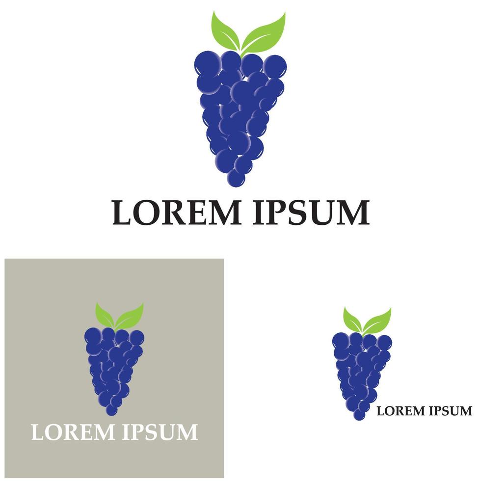 conception de raisins vector icon illustration