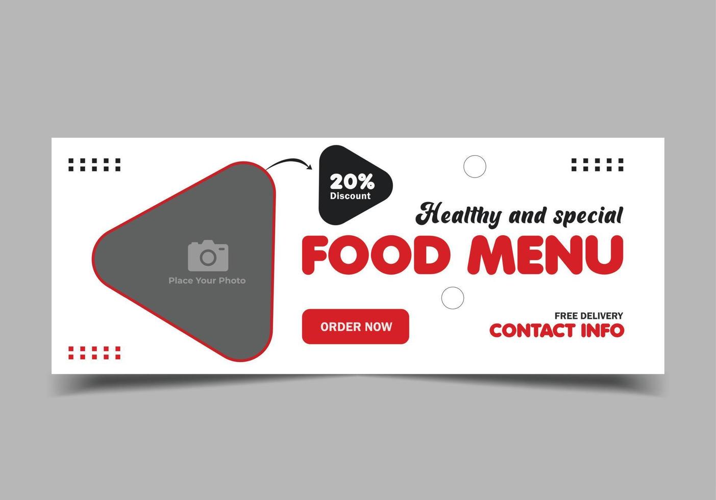 modèle de bannière de médias sociaux pour la nourriture et le restaurant vecteur