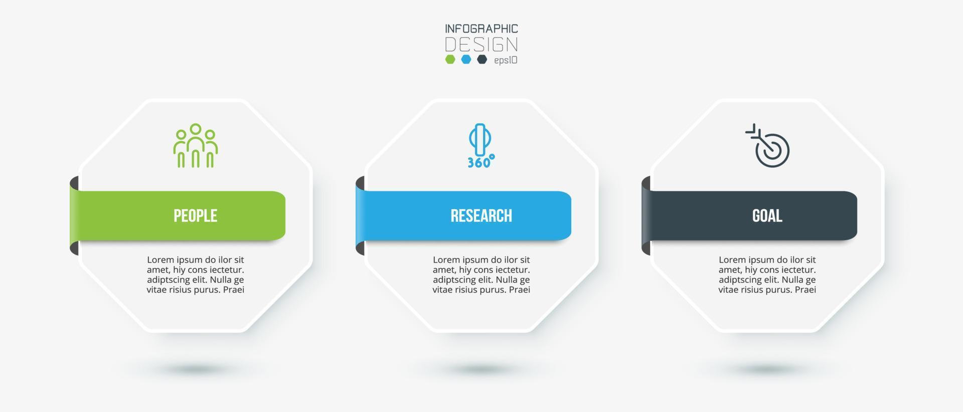 concept d'entreprise de modèle infographique avec étape. vecteur