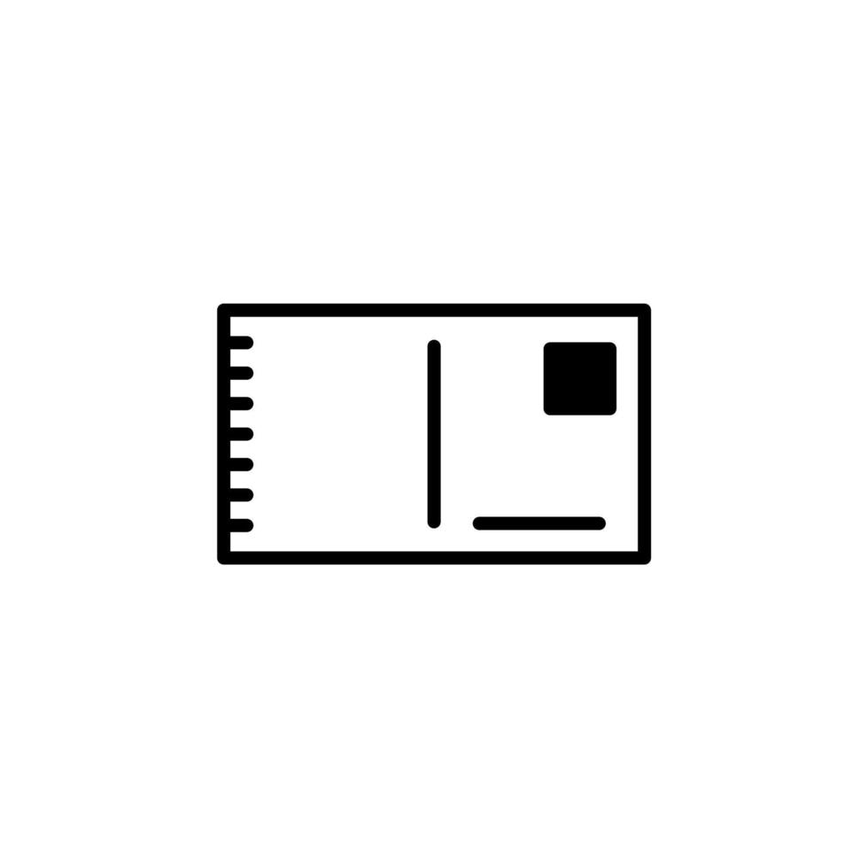 poste, lettre, courrier, modèle de logo d'illustration vectorielle d'icône de ligne solide de carte postale. adapté à de nombreuses fins. vecteur
