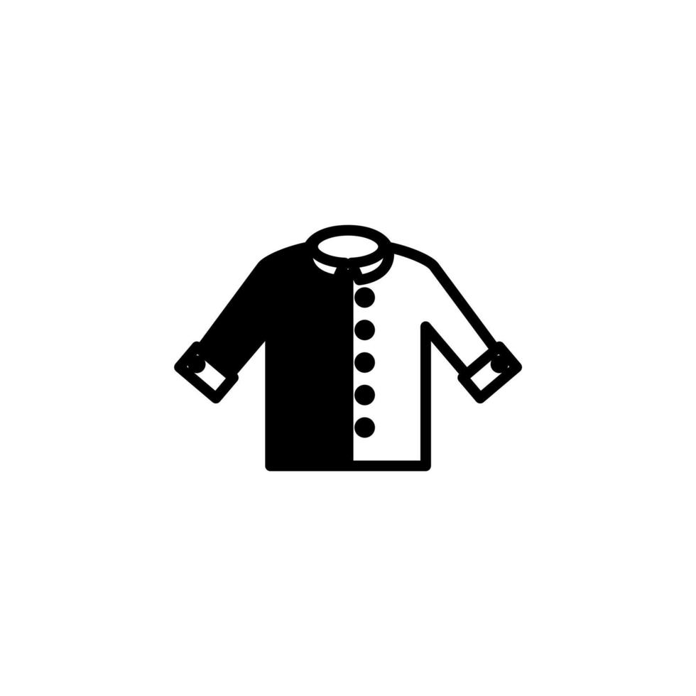 chemise, mode, polo, vêtements modèle de logo d'illustration vectorielle d'icône de ligne solide. adapté à de nombreuses fins. vecteur