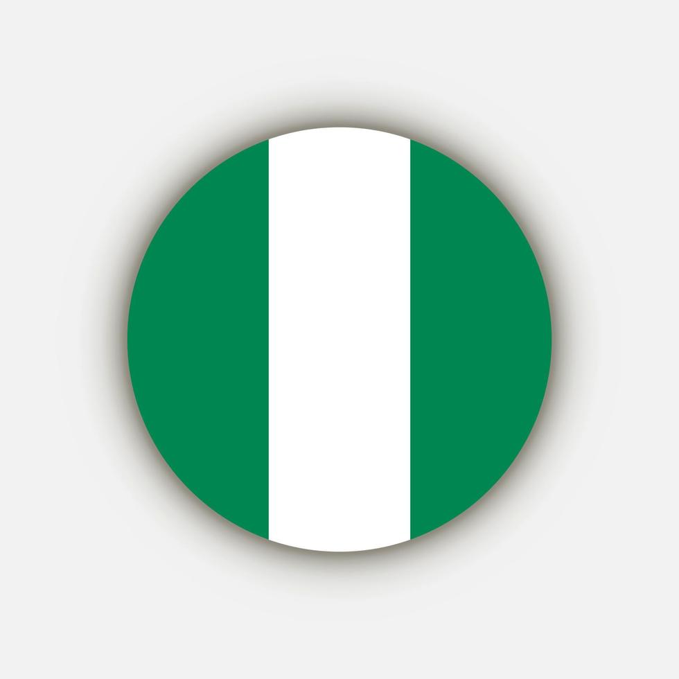 pays nigéria. drapeau nigérian. illustration vectorielle. vecteur