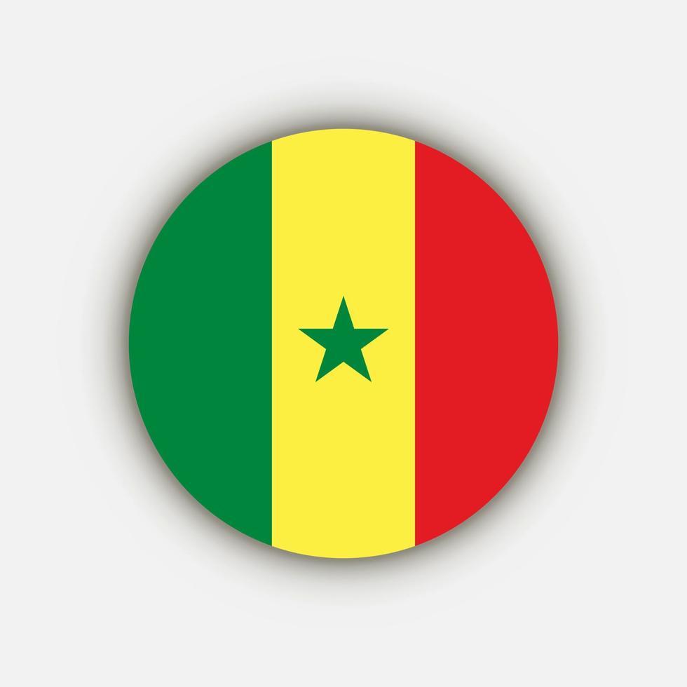 pays sénégal. drapeau sénégal. illustration vectorielle. vecteur