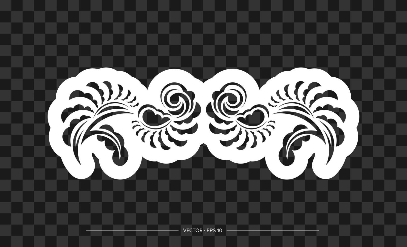 motif monogramme imprimé style baroque rétro. illustration vectorielle vecteur