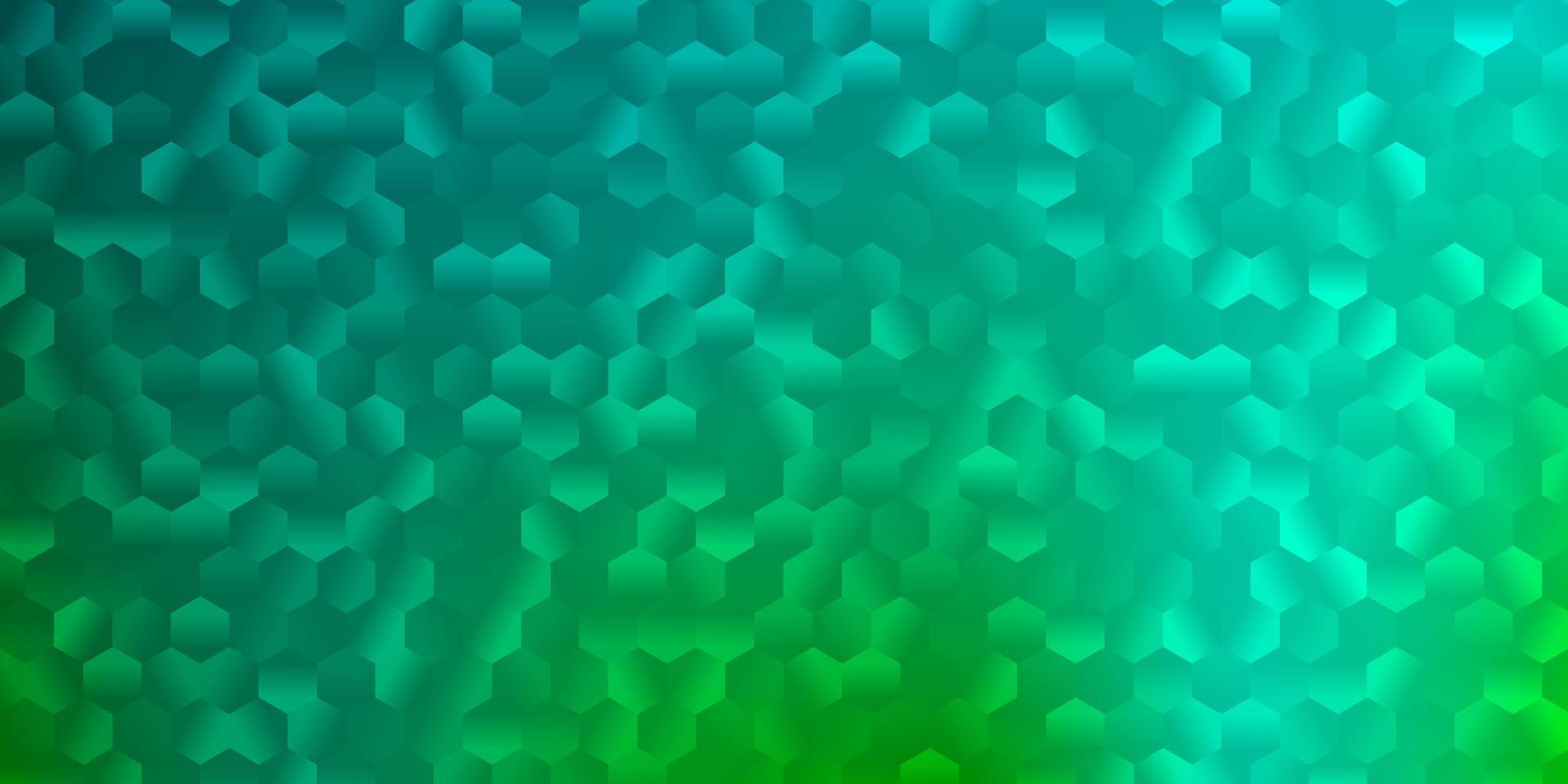 texture vecteur vert clair avec des hexagones colorés.