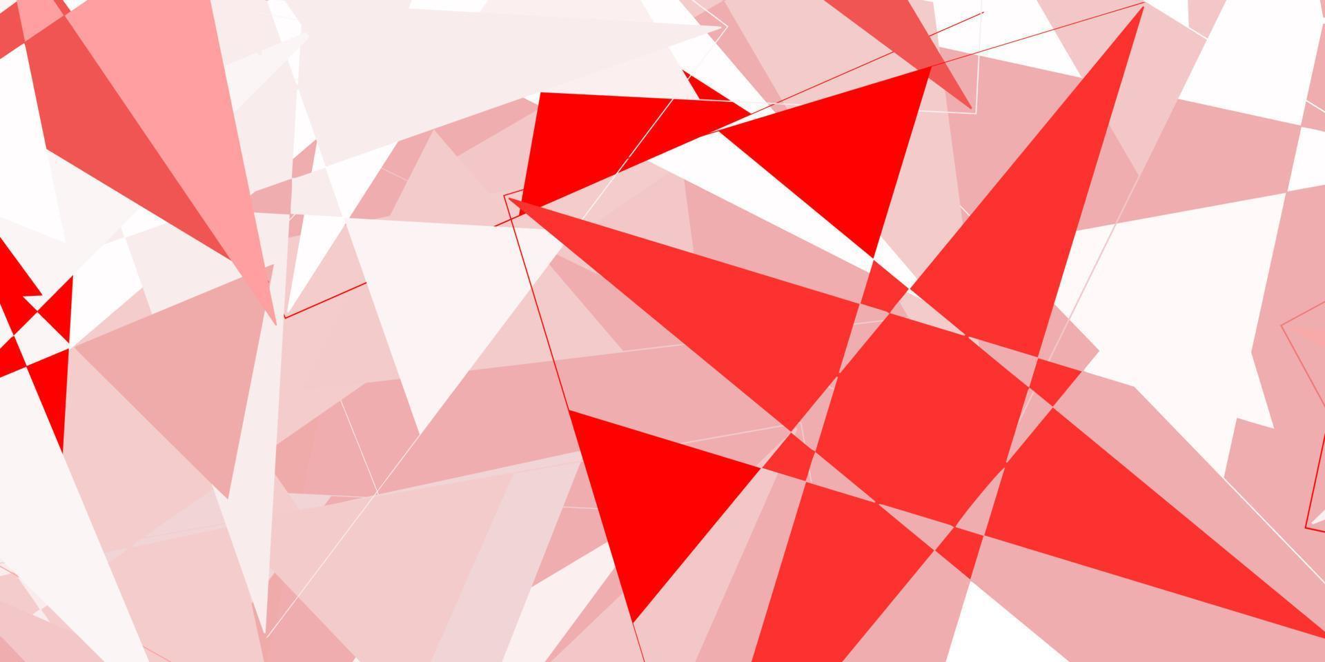 modèle vectoriel rouge clair avec des formes polygonales.