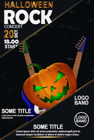 Affiche Halloween Rock vecteur