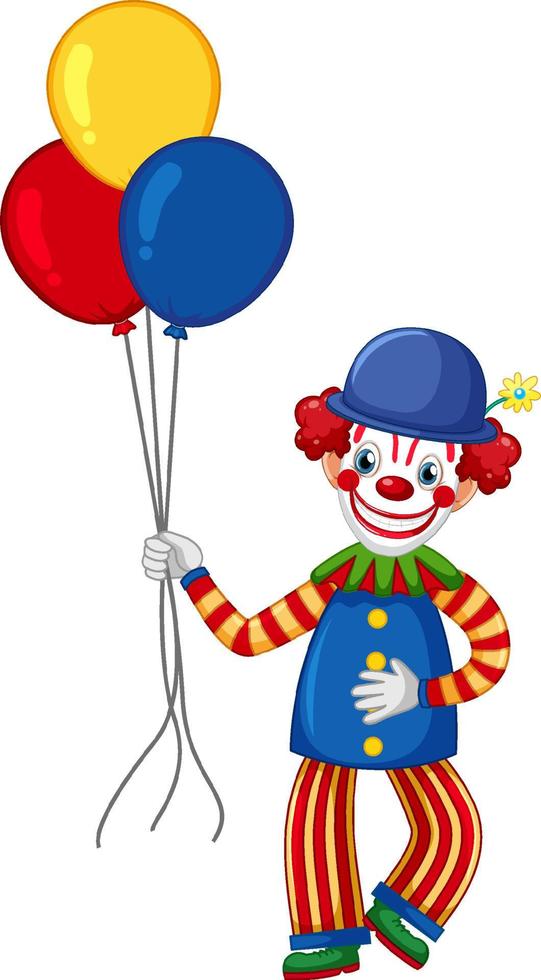 un personnage coloré de dessin animé de clown vecteur
