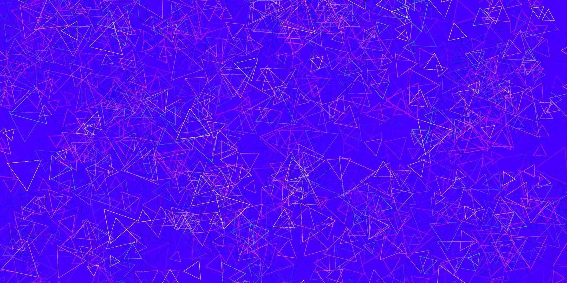fond de vecteur rose foncé, bleu avec des triangles.