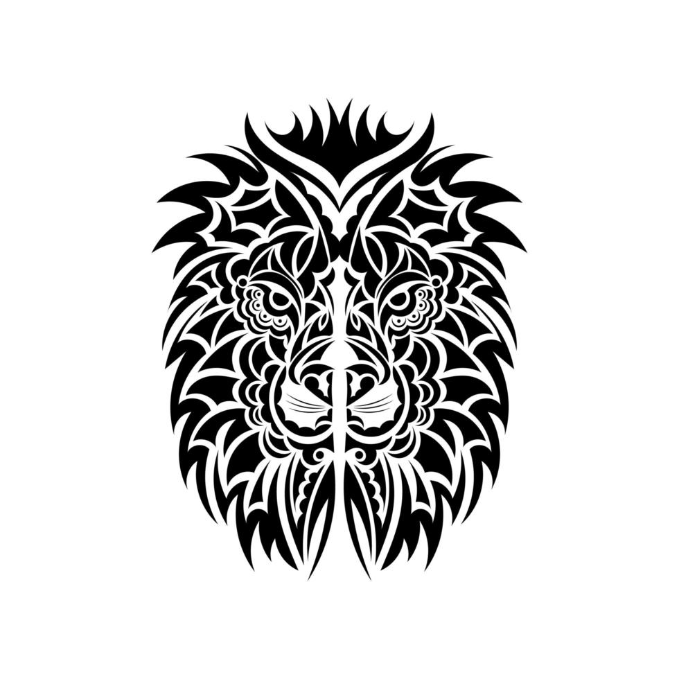 visage de lion maya. illustration vectorielle. vecteur