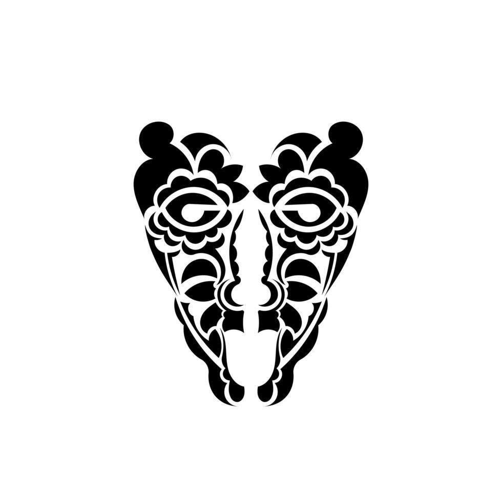masque Tiki. motif maori ou polynésien. isolé. illustration vectorielle. vecteur