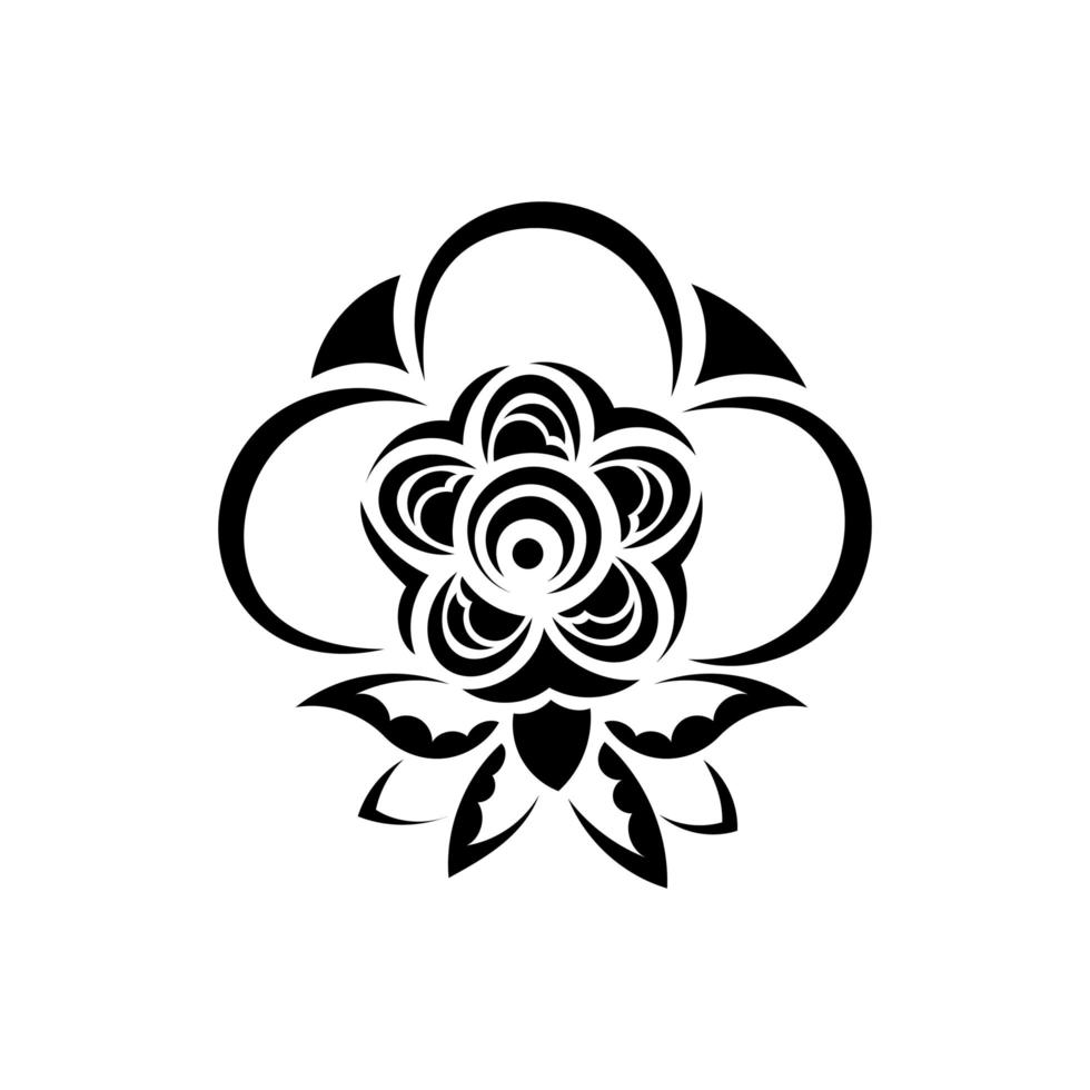 motif de fleur, croquis de conception de rose pour motif, bordure en dentelle vecteur