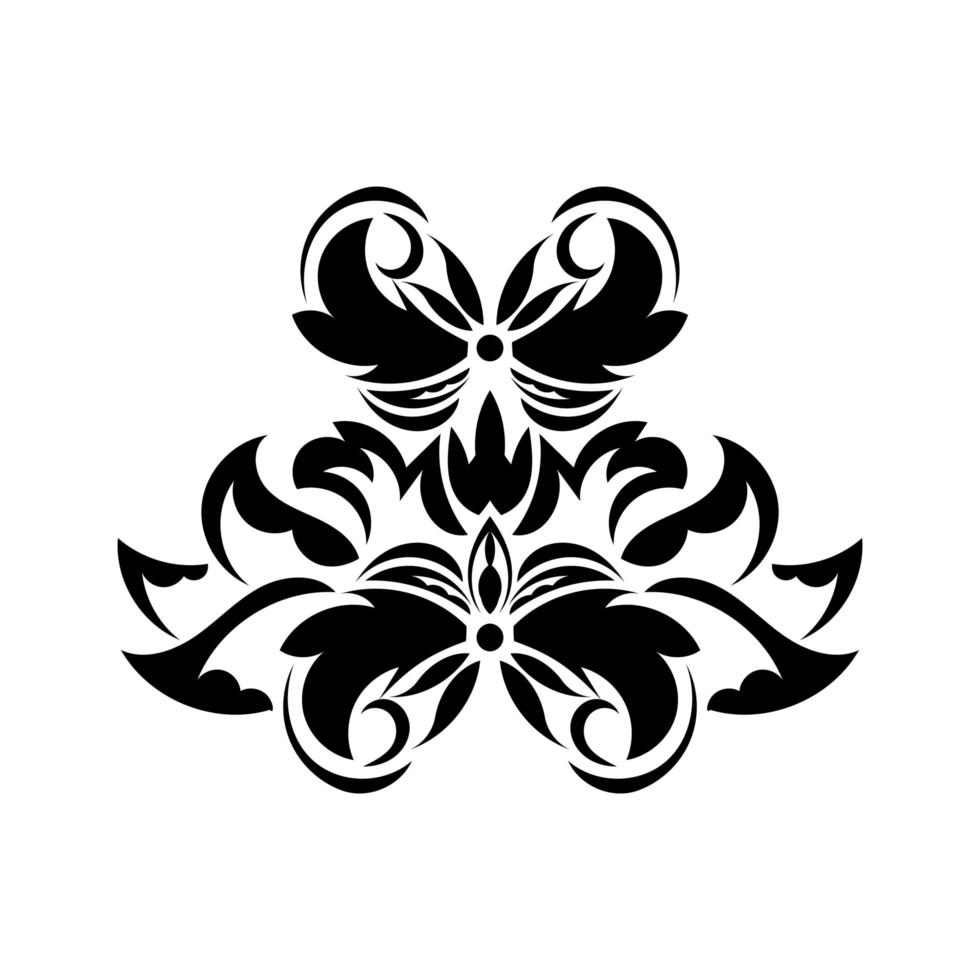 ornement floral de monogramme de bordure de cadre victorien baroque vintage. tatouage noir et blanc filigrane calligraphique vecteur héraldique bouclier tourbillon